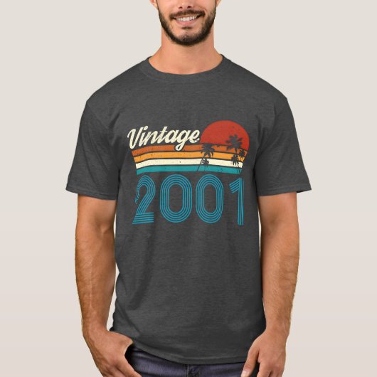 Vintage 2001 Vintage Birthday Retro Vintage gift Tシャツ (正面)