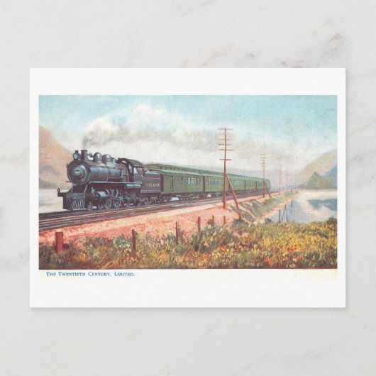 Vintage 20th Century Limited Train Postcard ポストカード (正面)