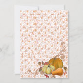  Vintage 25th Thanksgiving Holiday Birthday 招待状 (裏面)