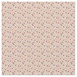 Vintage 40s Soft Peach & Taupe Utility Bloom ファブリック