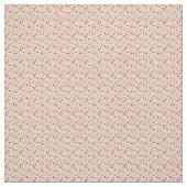 Vintage 40s Soft Peach & Taupe Utility Bloom ファブリック (見本)