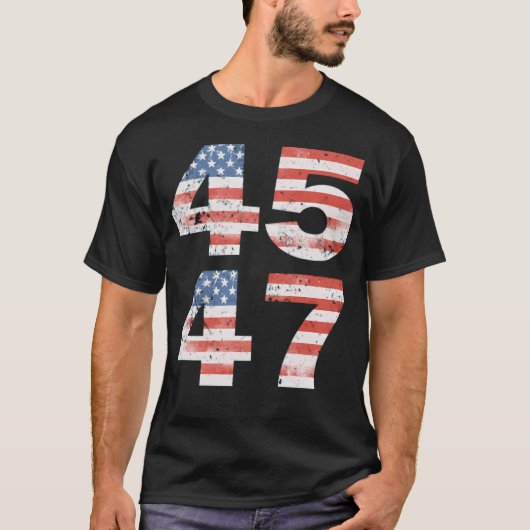 Vintage 45 47 - Trump 2024 Tシャツ (正面)