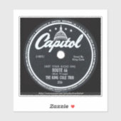"Vintage 45" label Route 66 by Nat King Cole"  シール (シート)
