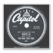 "Vintage 45" label Route 66 by Nat King Cole"  シール (正面)
