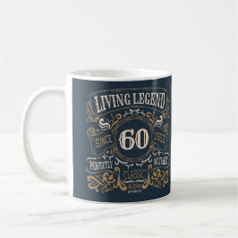 Vintage 60th Birthday Mug – Living Legend Design コーヒーマグカップ