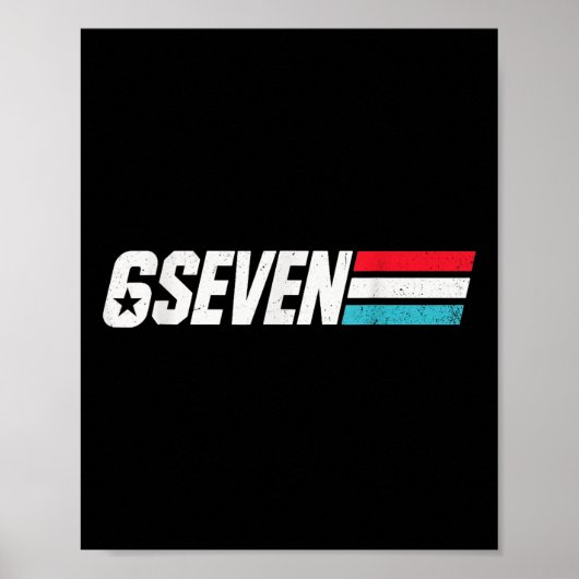 Vintage 67 Meme Retro 6 Seven  ポスター (正面)