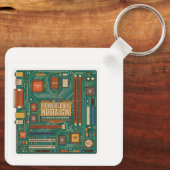 Vintage 80s Computer Motherboard "Powered By Nosta キーホルダー (裏面)