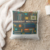 Vintage 80s Computer Motherboard "Powered By Nosta クッション (ブランケット)