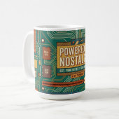 Vintage 80s Computer Motherboard "Powered By Nosta コーヒーマグカップ (正面左)