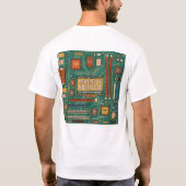 Vintage 80s Computer Motherboard "Powered By Nosta Tシャツ (裏面)