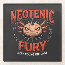 Vintage 90s Axolotl Neoteny Fury Metal Parody ガラスコースター