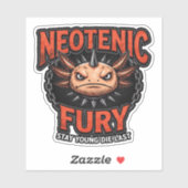 Vintage 90s Axolotl Neoteny Fury Metal Parody シール (シート)