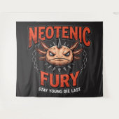 Vintage 90s Axolotl Neoteny Fury Metal Parody タペストリー (正面(横))