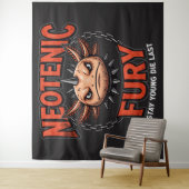 Vintage 90s Axolotl Neoteny Fury Metal Parody タペストリー (インサイチュ)