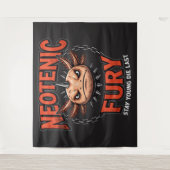 Vintage 90s Axolotl Neoteny Fury Metal Parody タペストリー (正面)