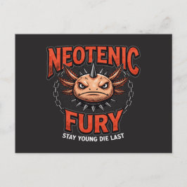 Vintage 90s Axolotl Neoteny Fury Metal Parody ポストカード