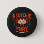 Vintage 90s Axolotl Neoteny Fury Metal Parody 缶バッジ (正面)