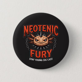 Vintage 90s Axolotl Neoteny Fury Metal Parody 缶バッジ