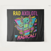 Vintage 90s Axolotl Skateboard Radical neoteny タペストリー (正面(横))