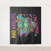 Vintage 90s Axolotl Skateboard Radical neoteny タペストリー (正面)