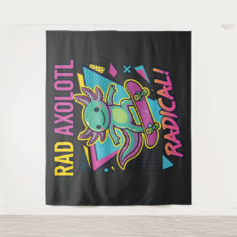 Vintage 90s Axolotl Skateboard Radical neoteny タペストリー