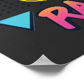 Vintage 90s Axolotl Skateboard Radical neoteny ポスター (角)