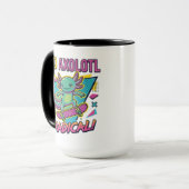 Vintage 90s Axolotl Skateboard Radical neoteny マグカップ (正面左)