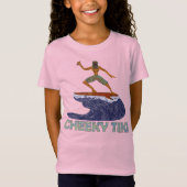 Vintage 90s Cheeky Tiki Surfing Retro Cartoon Tシャツ (正面)