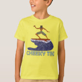 Vintage 90s Cheeky Tiki Surfing Retro Cartoon Tシャツ (正面)