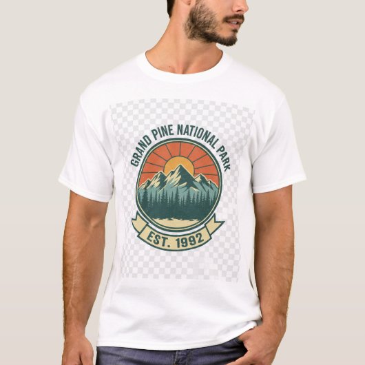 Vintage 90s Mountain Adventure National ParT-Shirt Tシャツ (正面)