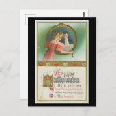 Vintage " A Happy Halloween"  ポストカード (正面/裏面)