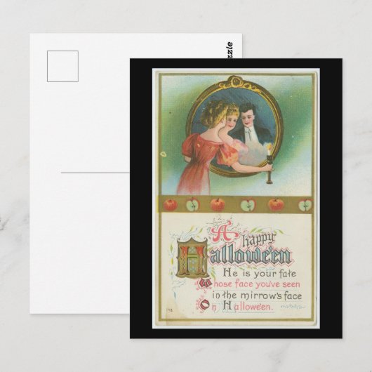 Vintage " A Happy Halloween"  ポストカード (正面/裏面)