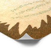 Vintage A Merry Christmas Card ポスター (角)