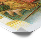 Vintage A Merry Christmas Madonna And Child ポスター (角)