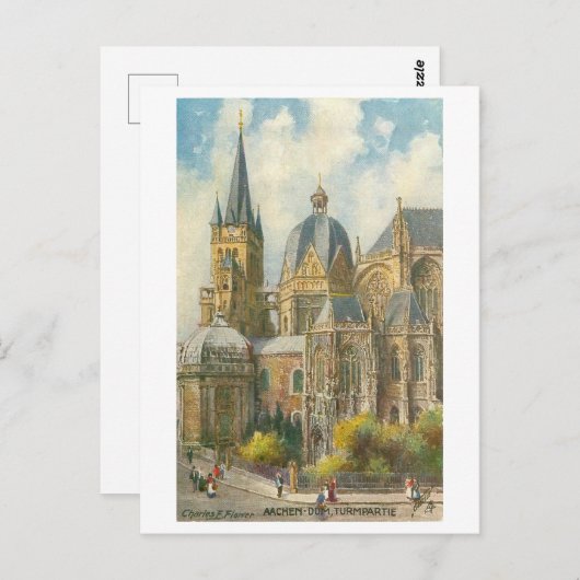 Vintage Aachen Germany Cathedral ポストカード (正面/裏面)