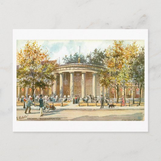 Vintage Aachen Germany Elisenbrunnen ポストカード (正面)
