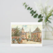 Vintage Aachen Germany Fischmarkt ポストカード (スタンド正面)