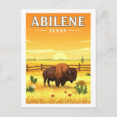 Vintage Abilene Texas ポストカード (正面)