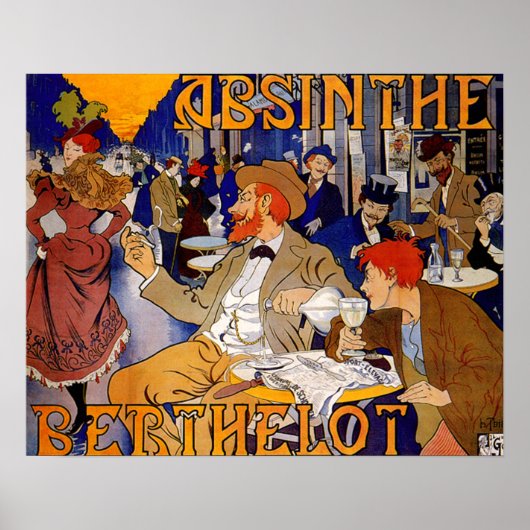 Vintage Absinthe Berthelot ポスター (正面)