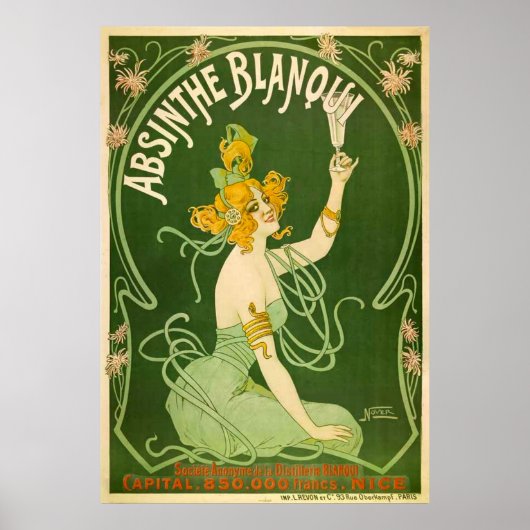 Vintage Absinthe Blanqui Advertisement ポスター (正面)