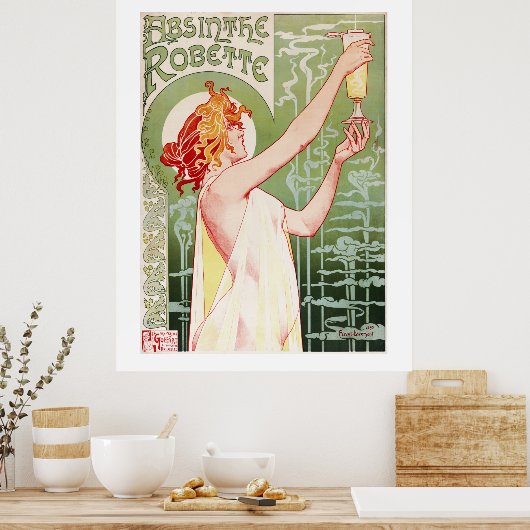 Vintage Absinthe Posters ポスター (キッチン)
