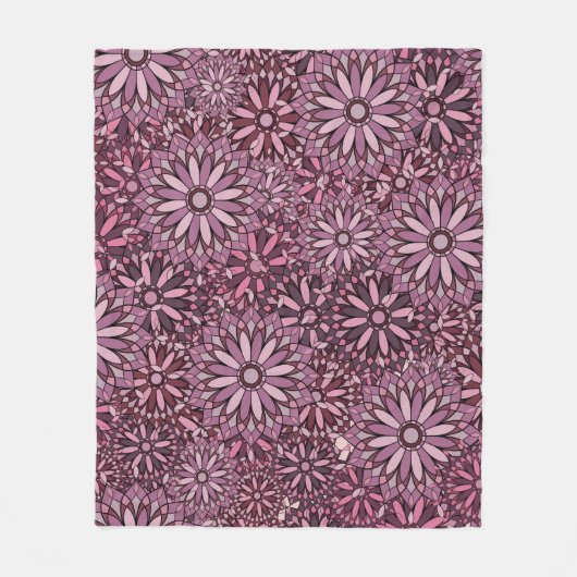 Vintage abstract background. Mandala style. seamle フリースブランケット (正面)