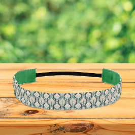 Vintage Abstract Botanical Art Nouveau Pattern アスレチックヘッドバンド