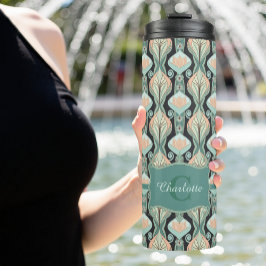 Vintage Abstract Botanical Monogram Floral Pattern タンブラー