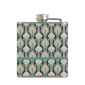 Vintage Abstract Botanical Monogram Floral Pattern フラスク (裏面)