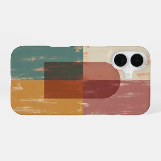 Vintage Abstract Geometric Arc iPhone 16ケース (裏面横)