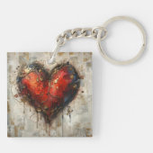 Vintage Abstract Hearts - Keychain キーホルダー (裏面)