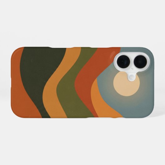 Vintage Abstract Landscape iPhone 16ケース (裏面横)