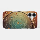 Vintage Abstract Orbital Map iPhone 16ケース (裏面横)