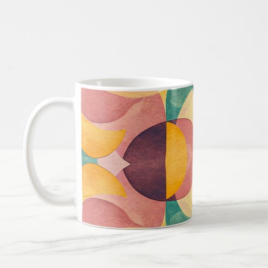 Vintage Abstract Pattern コーヒーマグカップ (左)